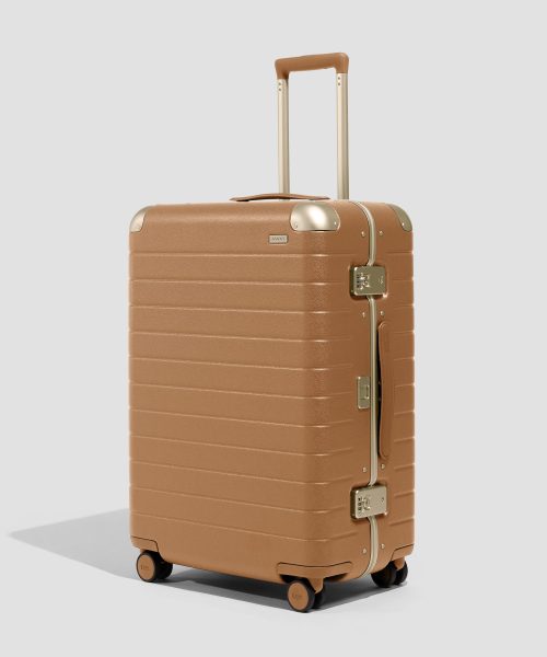 The Aluminum Edge Medium in Cognac Brown