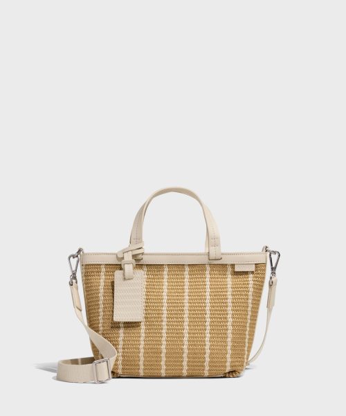 Mini Riviera Straw Tote in White Seagrass