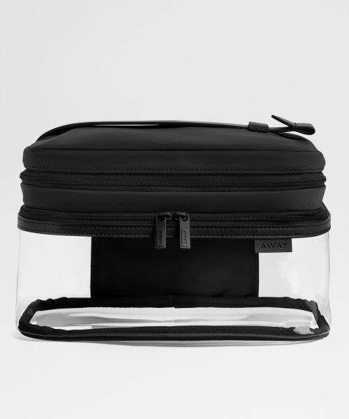 Clear Cosmetic Case in Jet Black