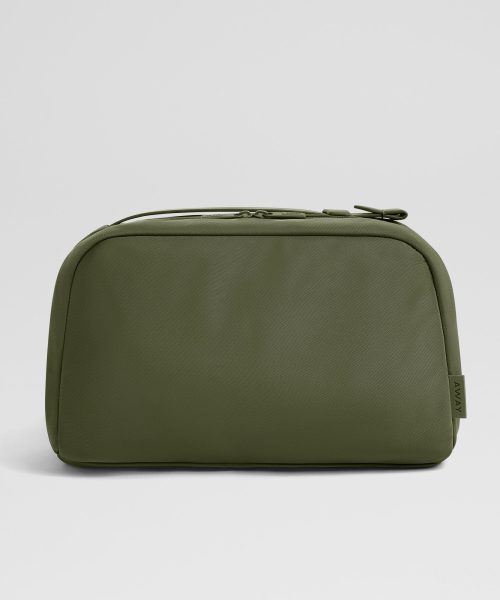 Large Toiletry Bag in Olive Green